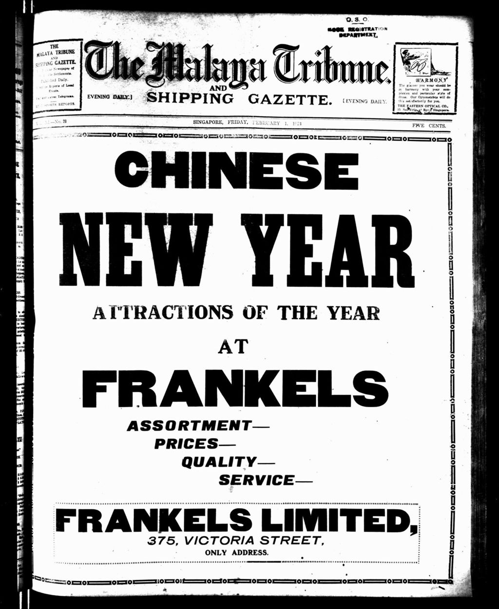 Miniature of Malaya Tribune 01 February 1924