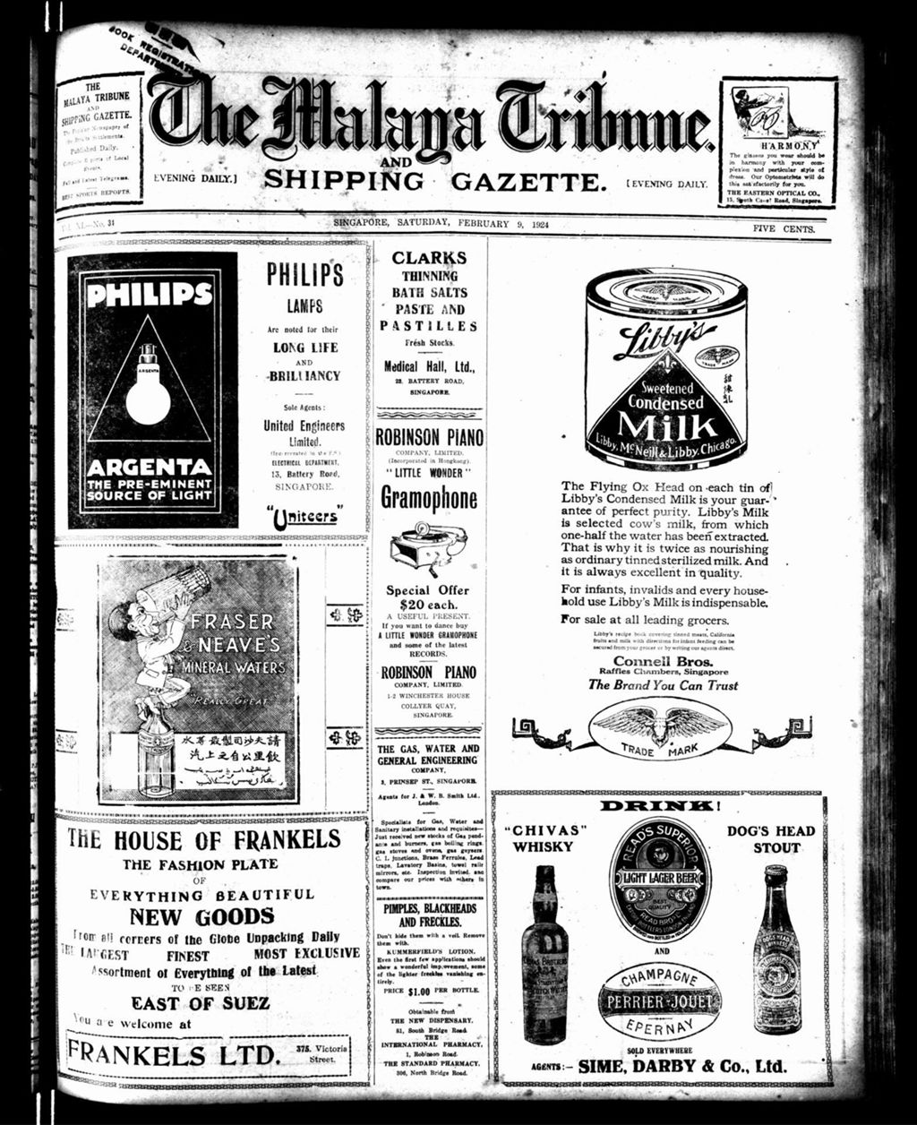 Miniature of Malaya Tribune 09 February 1924