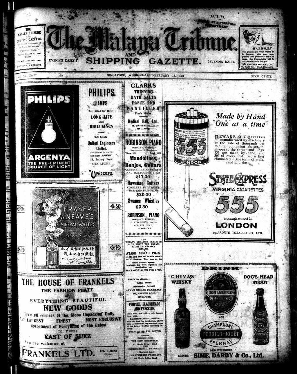 Miniature of Malaya Tribune 13 February 1924