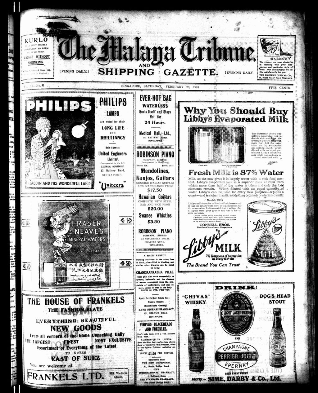 Miniature of Malaya Tribune 23 February 1924