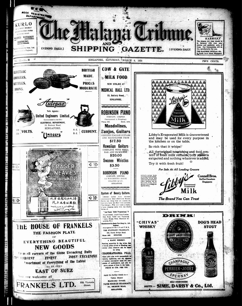 Miniature of Malaya Tribune 08 March 1924