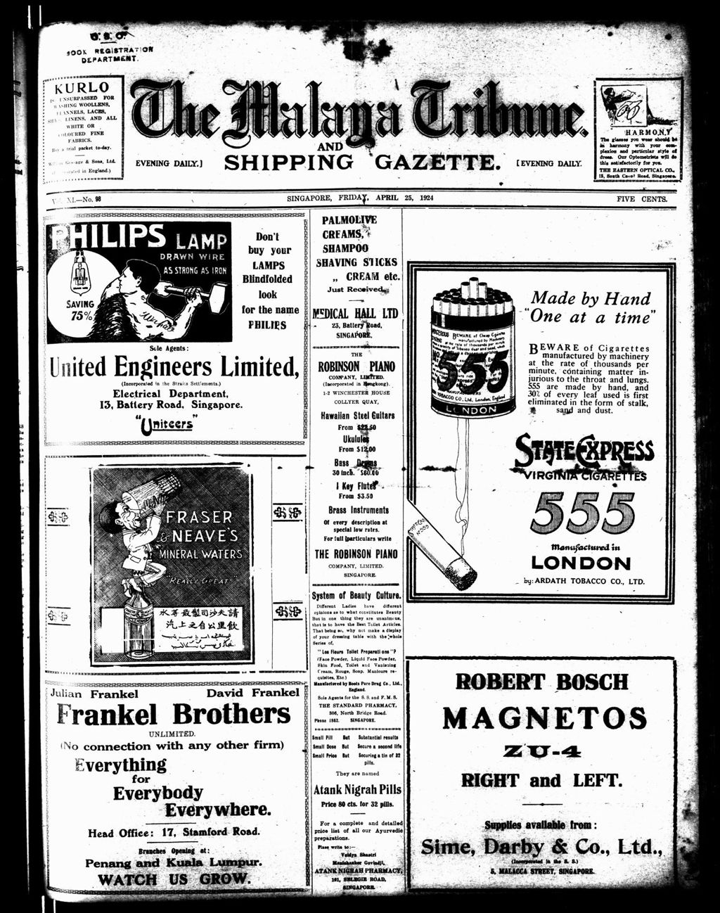 Miniature of Malaya Tribune 25 April 1924