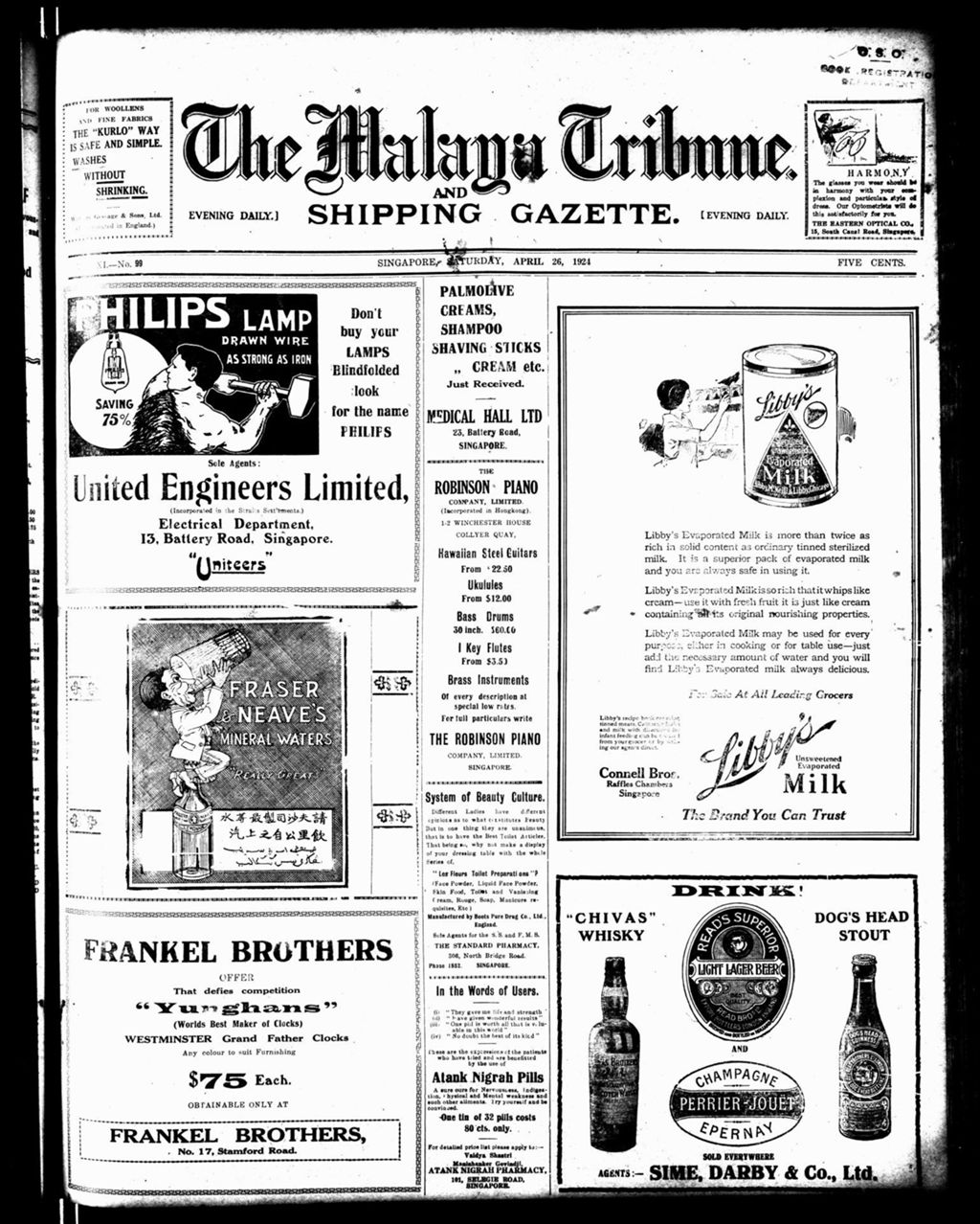 Miniature of Malaya Tribune 26 April 1924