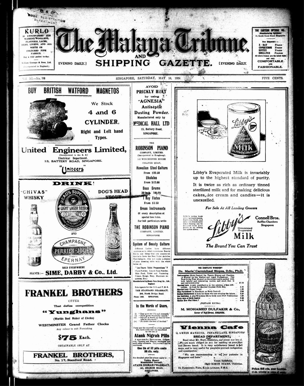 Miniature of Malaya Tribune 10 May 1924