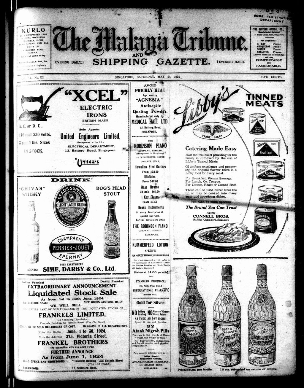 Miniature of Malaya Tribune 24 May 1924