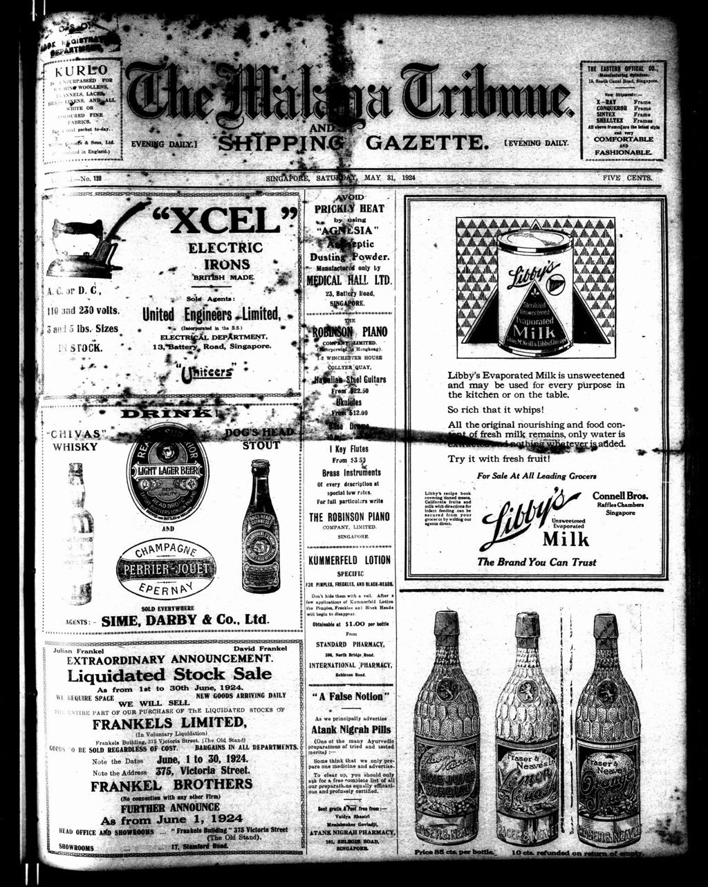 Miniature of Malaya Tribune 31 May 1924