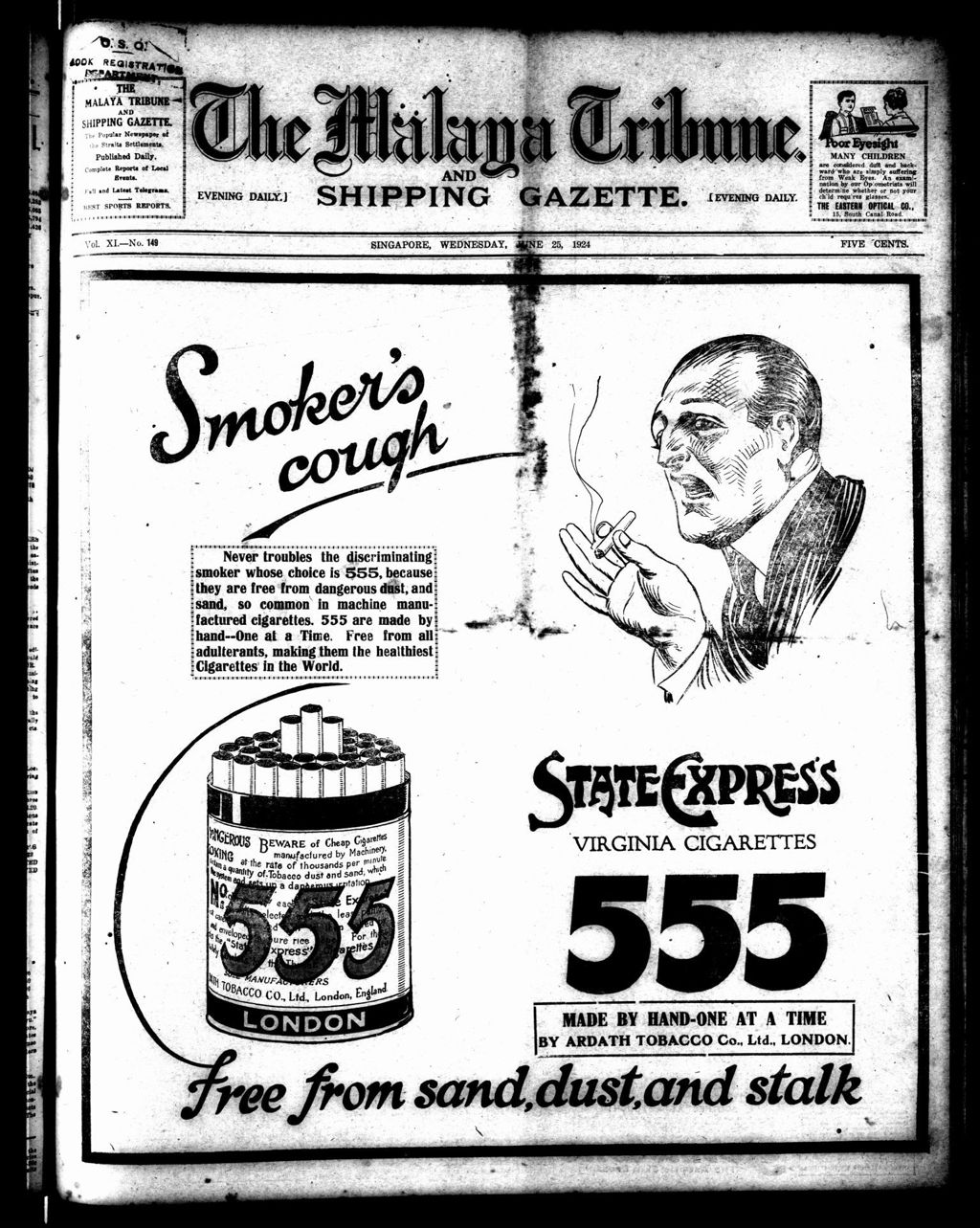 Miniature of Malaya Tribune 25 June 1924