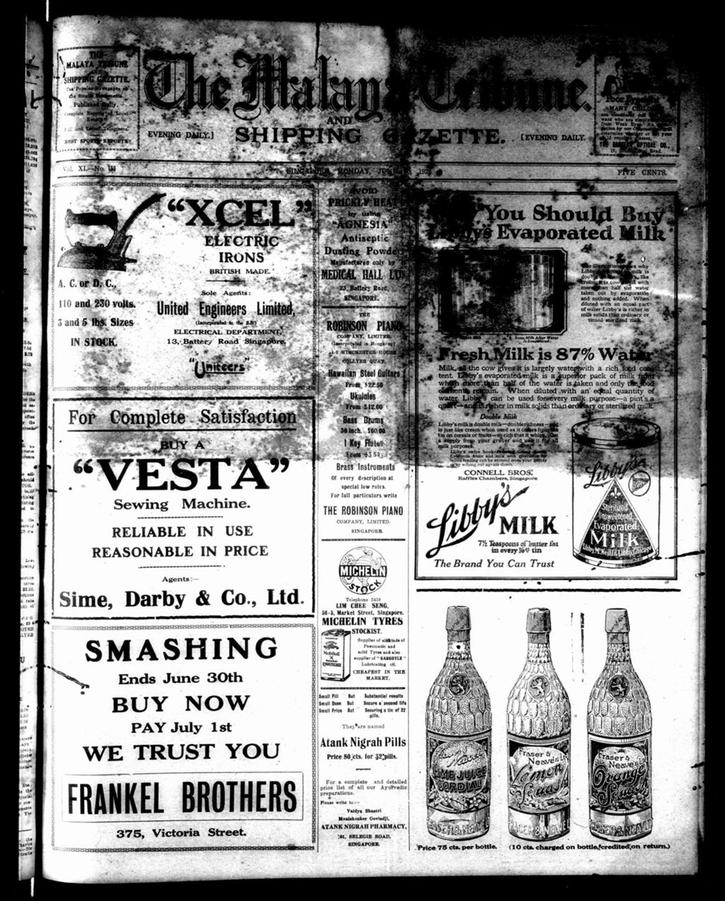 Miniature of Malaya Tribune 30 June 1924