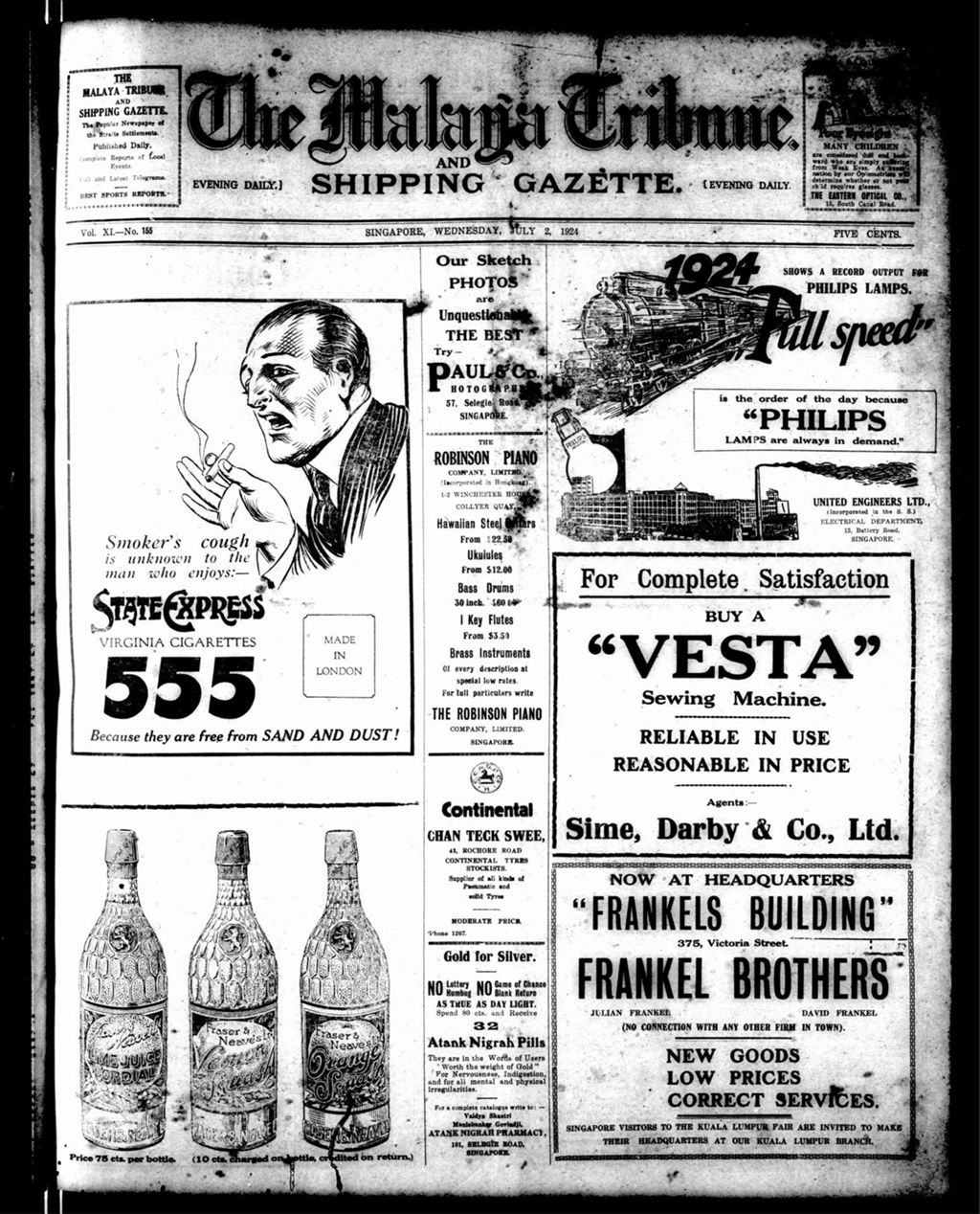 Miniature of Malaya Tribune 02 July 1924