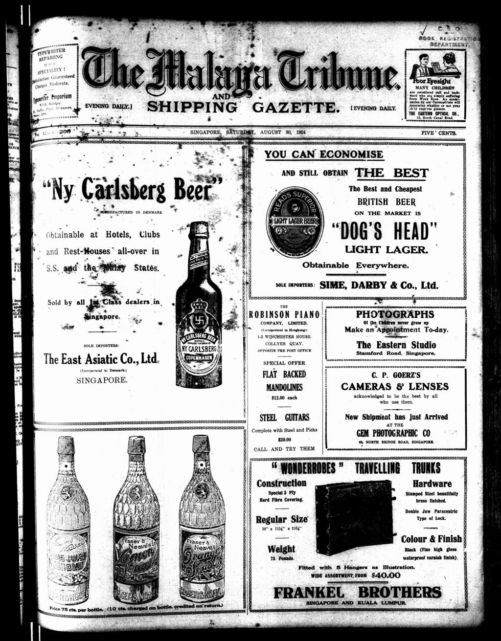 Miniature of Malaya Tribune 30 August 1924