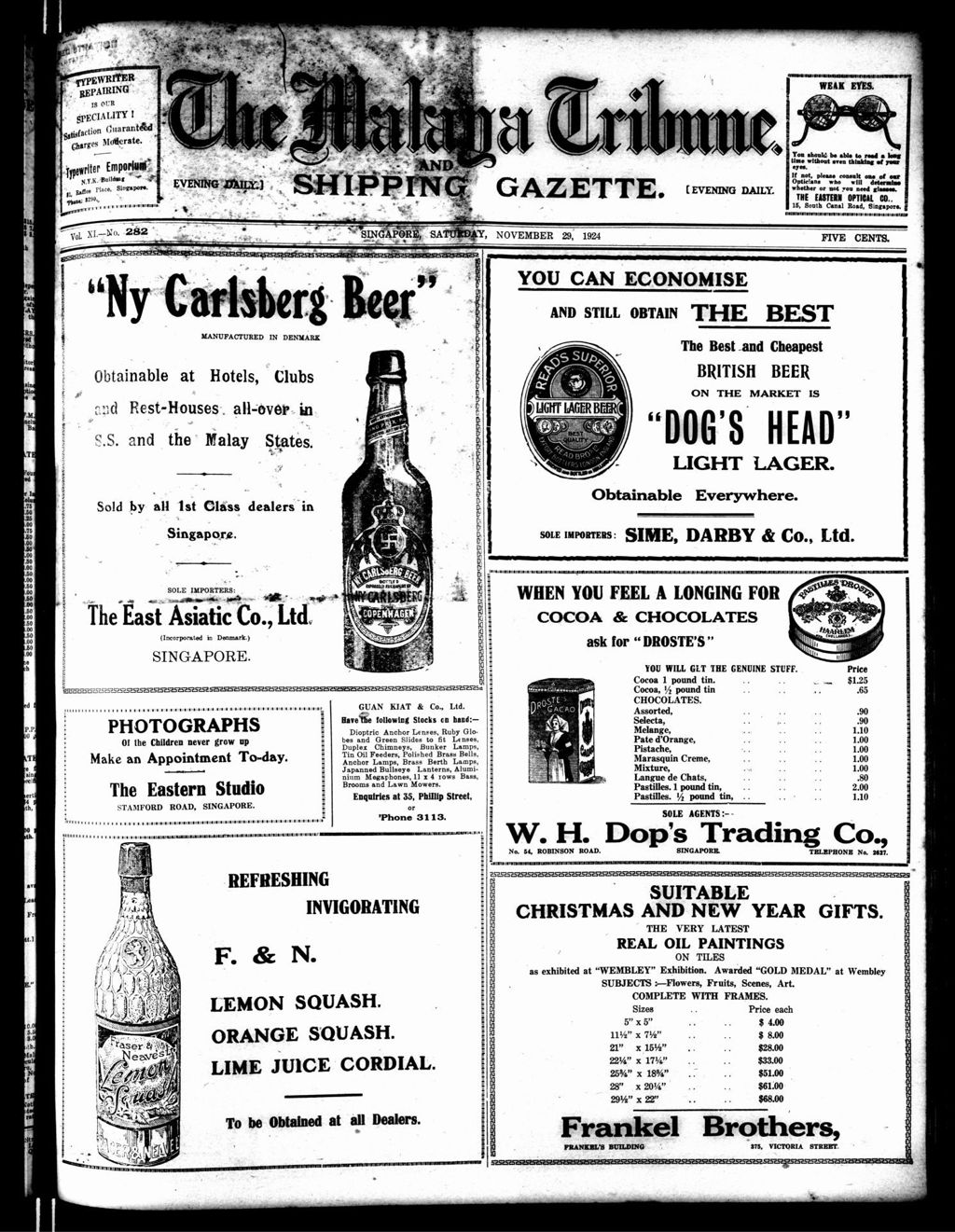 Miniature of Malaya Tribune 29 November 1924