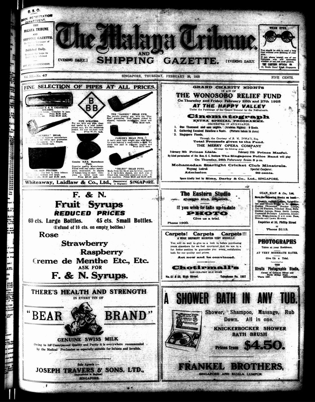 Miniature of Malaya Tribune 26 February 1925