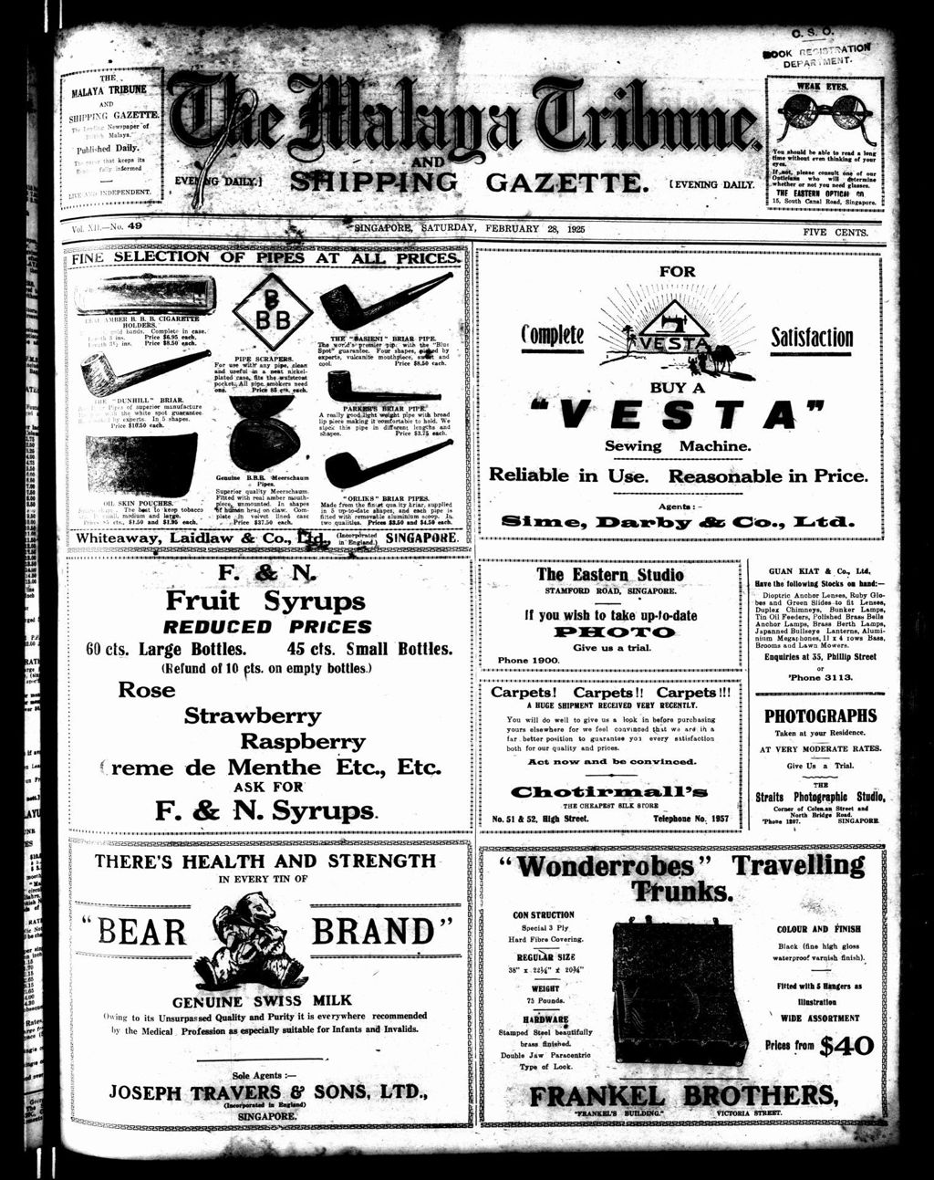 Miniature of Malaya Tribune 28 February 1925