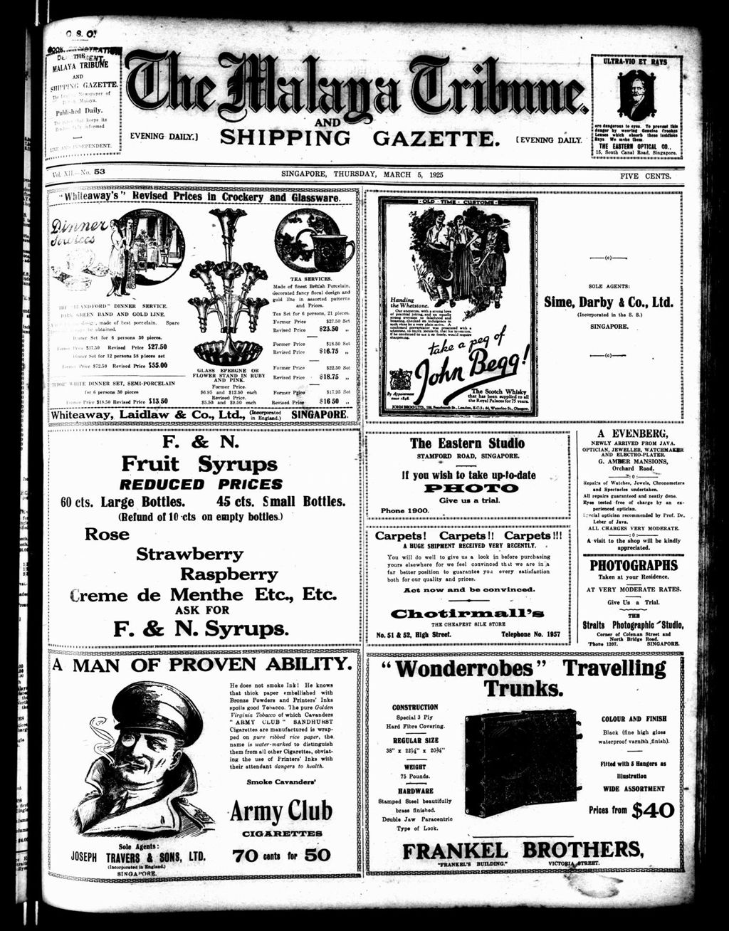 Miniature of Malaya Tribune 05 March 1925