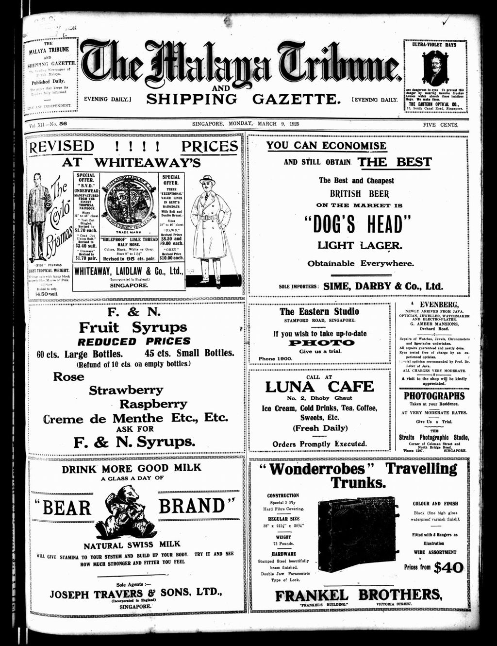 Miniature of Malaya Tribune 09 March 1925