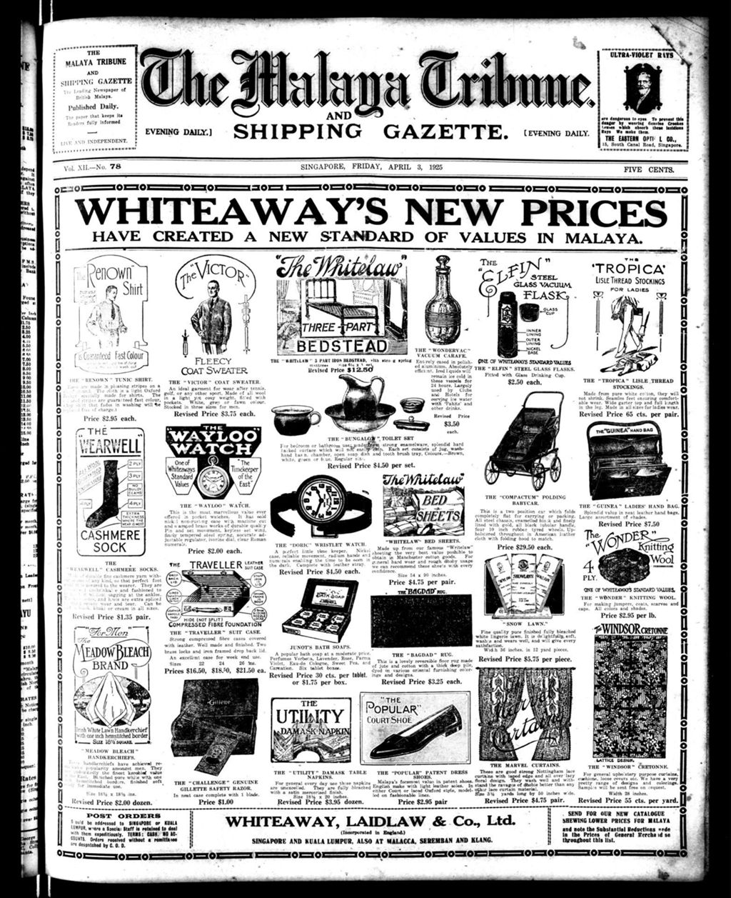 Miniature of Malaya Tribune 03 April 1925