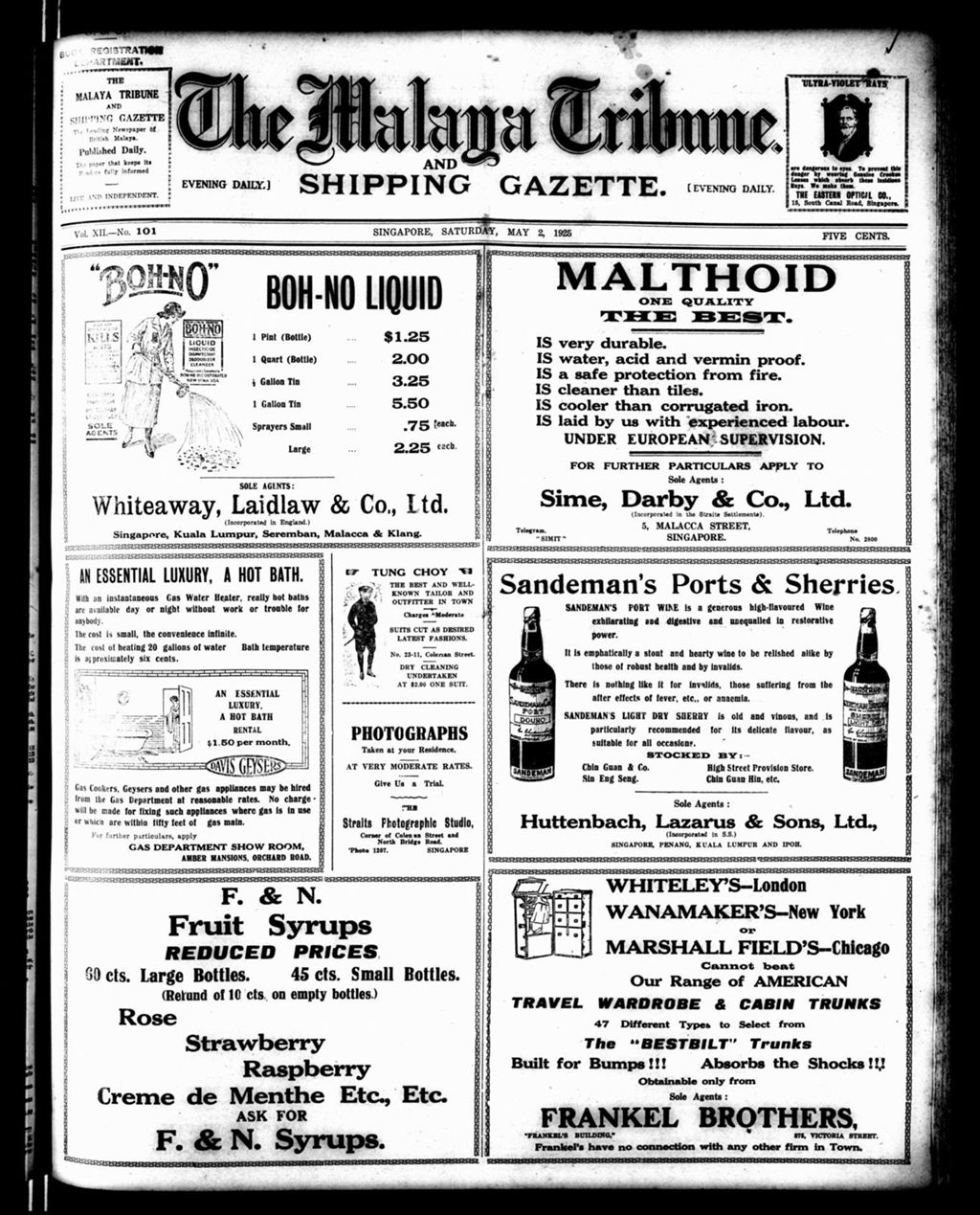 Miniature of Malaya Tribune 02 May 1925