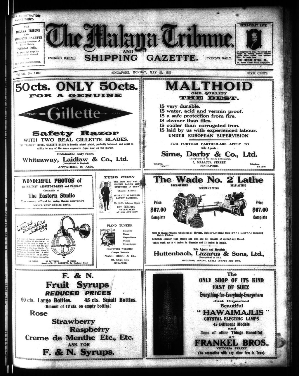 Miniature of Malaya Tribune 25 May 1925