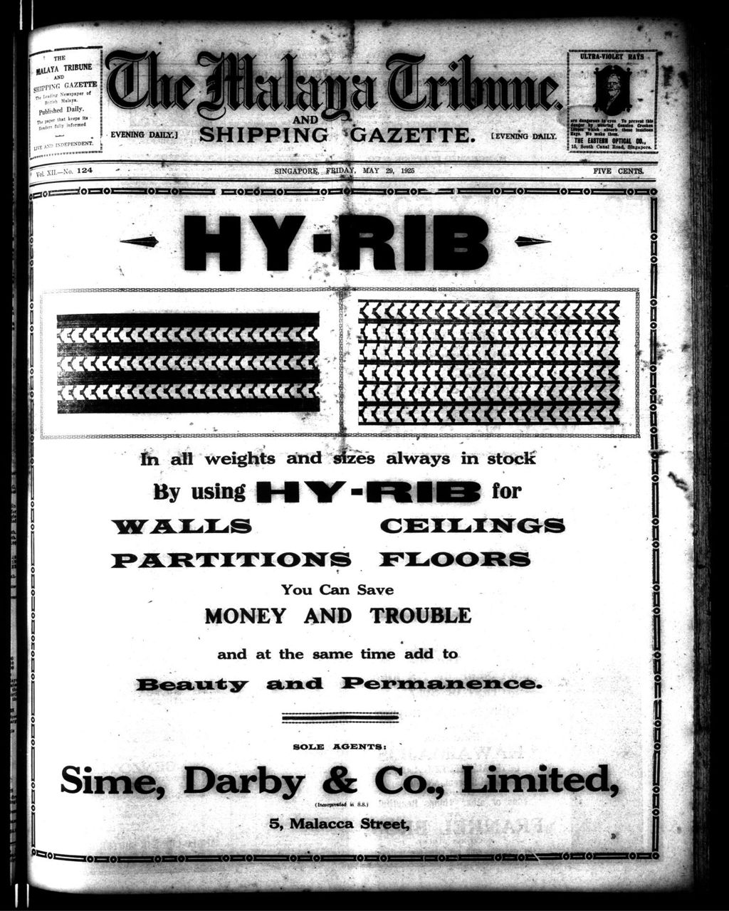 Miniature of Malaya Tribune 29 May 1925