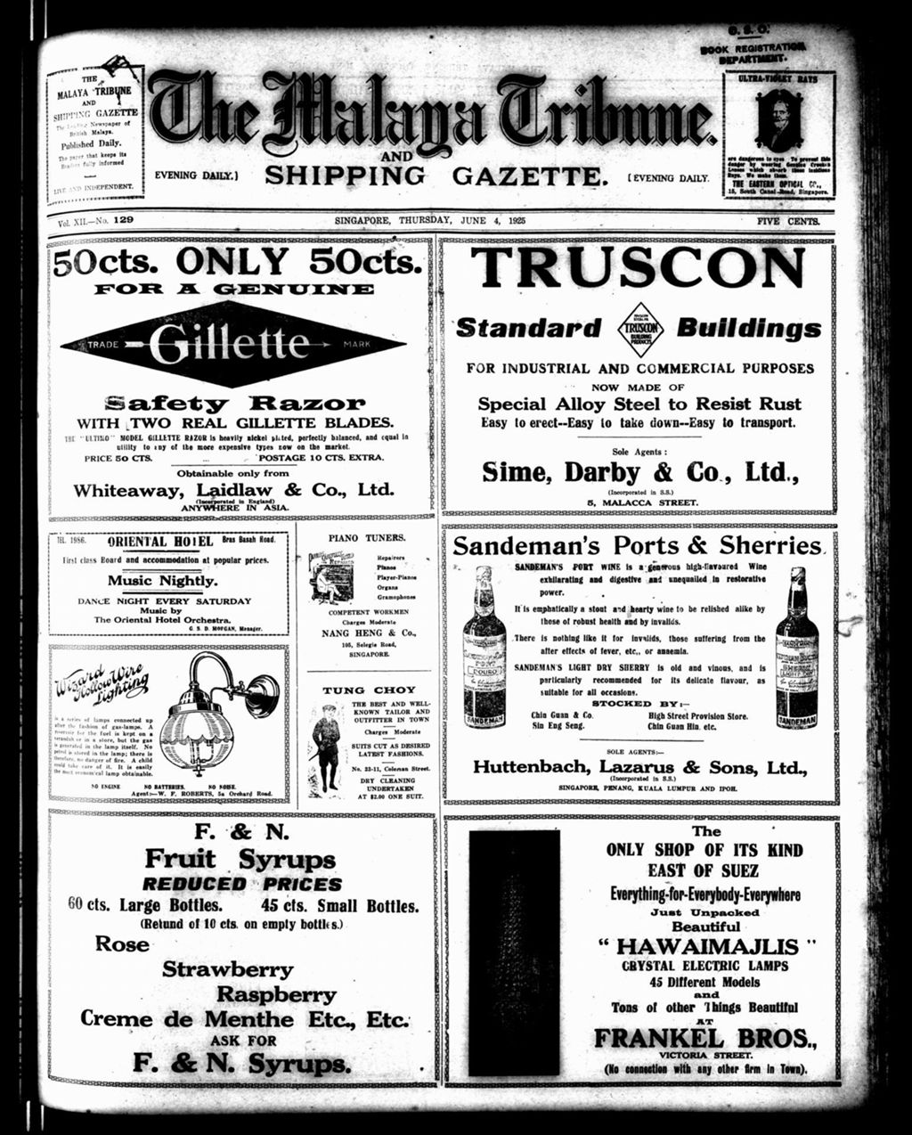 Miniature of Malaya Tribune 04 June 1925