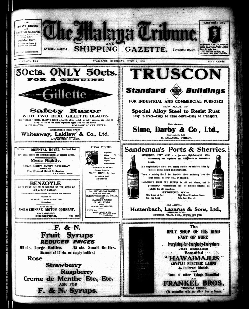 Miniature of Malaya Tribune 06 June 1925