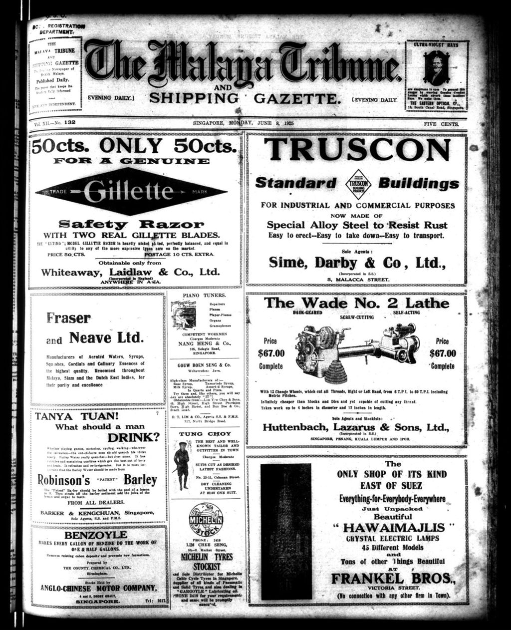 Miniature of Malaya Tribune 08 June 1925