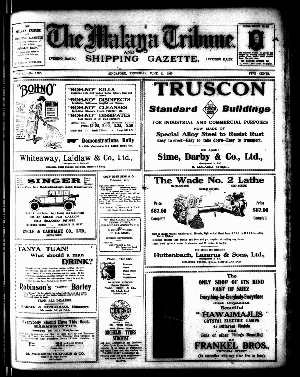 Miniature of Malaya Tribune 11 June 1925