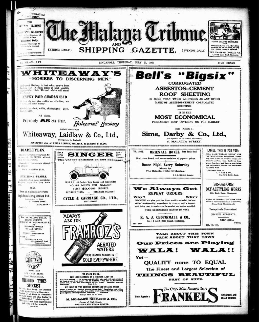 Miniature of Malaya Tribune 23 July 1925