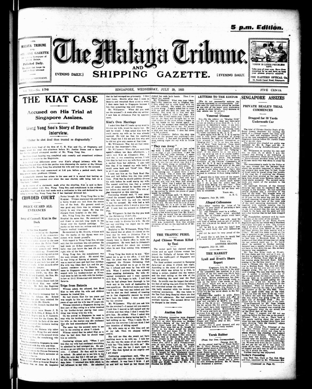 Miniature of Malaya Tribune 29 July 1925