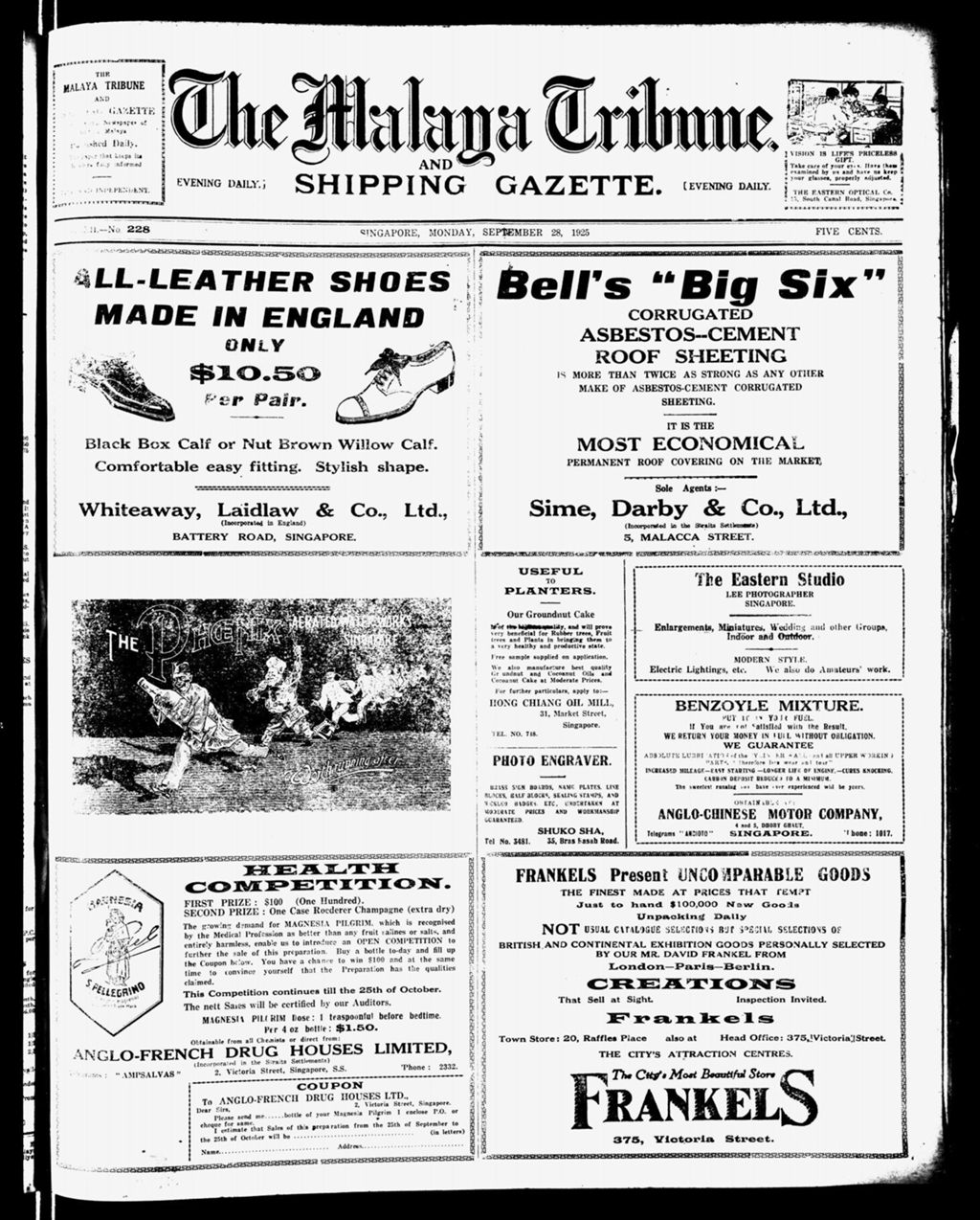 Miniature of Malaya Tribune 28 September 1925