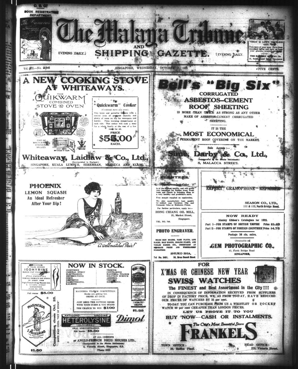 Miniature of Malaya Tribune 07 October 1925