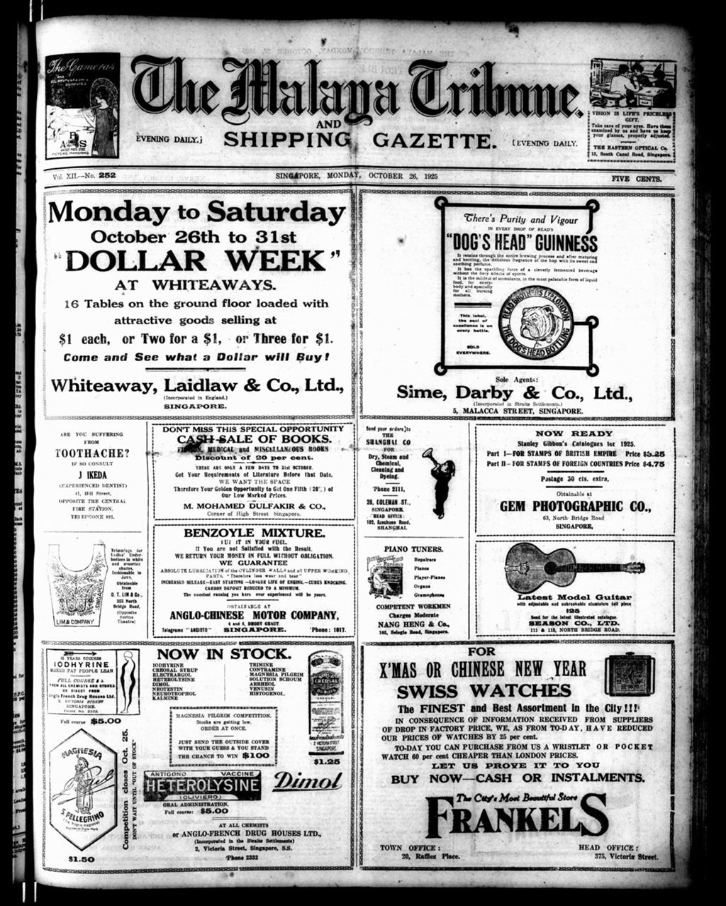 Miniature of Malaya Tribune 26 October 1925