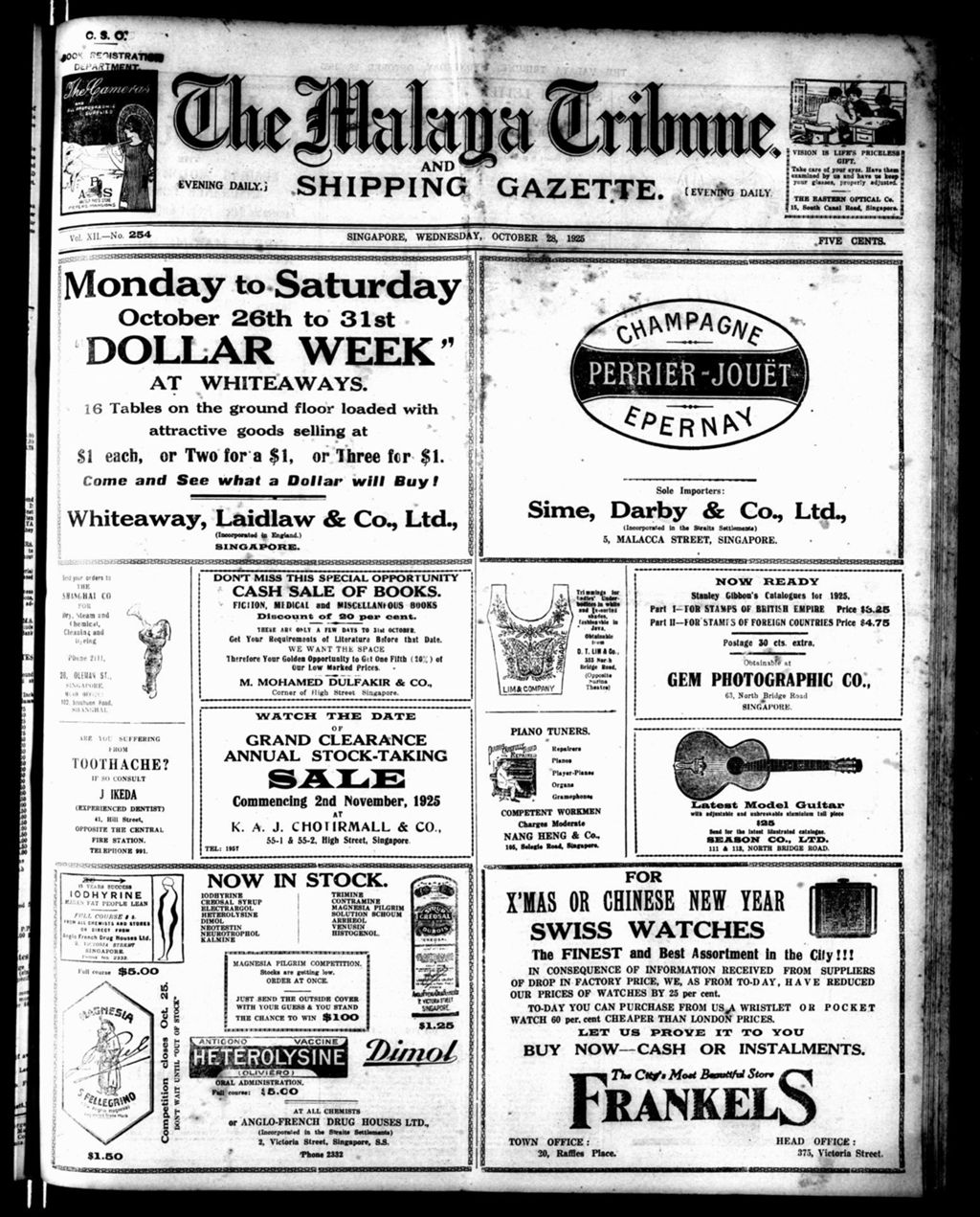 Miniature of Malaya Tribune 28 October 1925