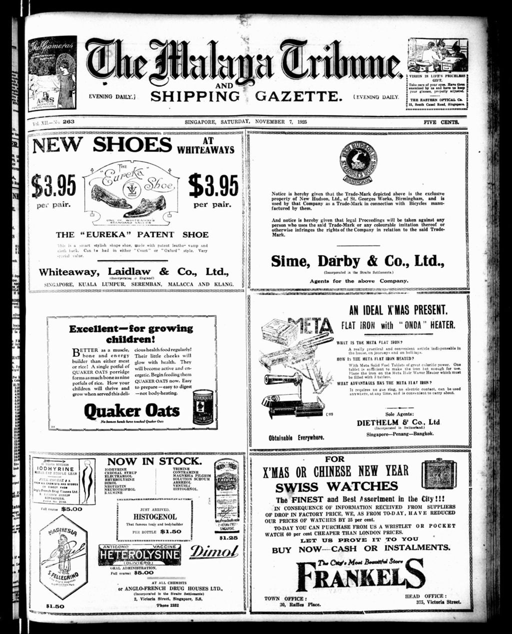 Miniature of Malaya Tribune 07 November 1925