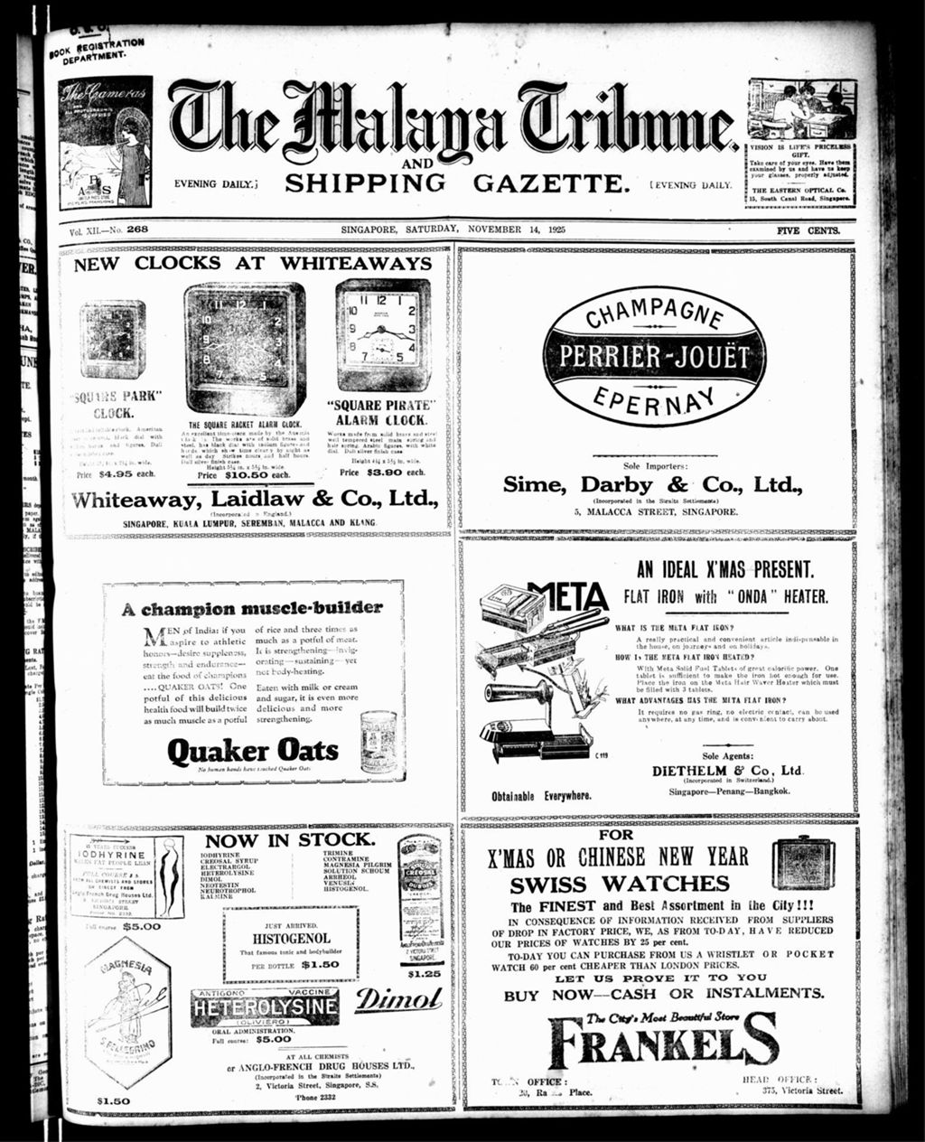 Miniature of Malaya Tribune 14 November 1925