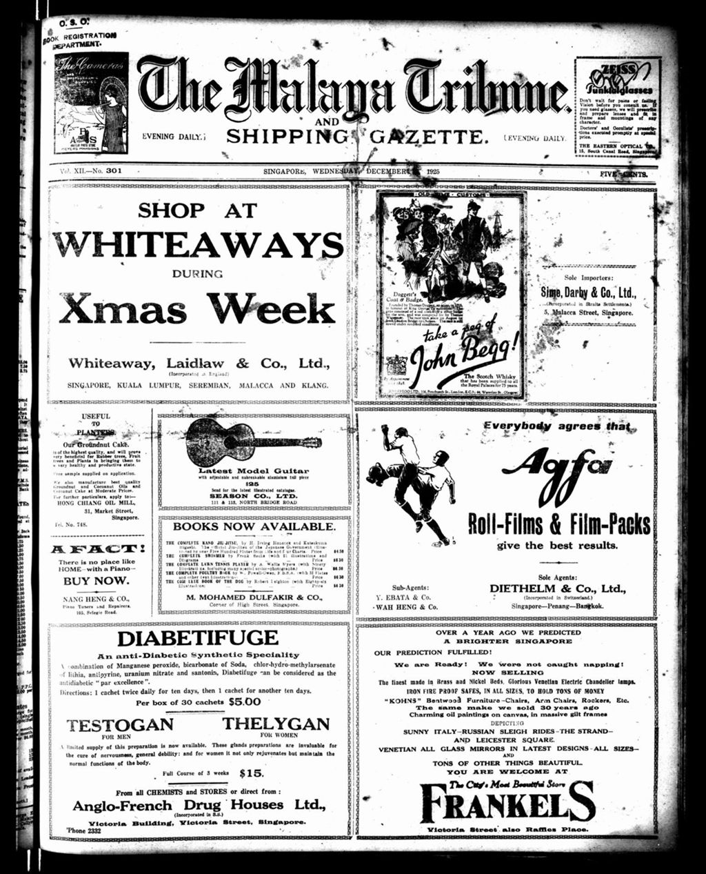 Miniature of Malaya Tribune 23 December 1925