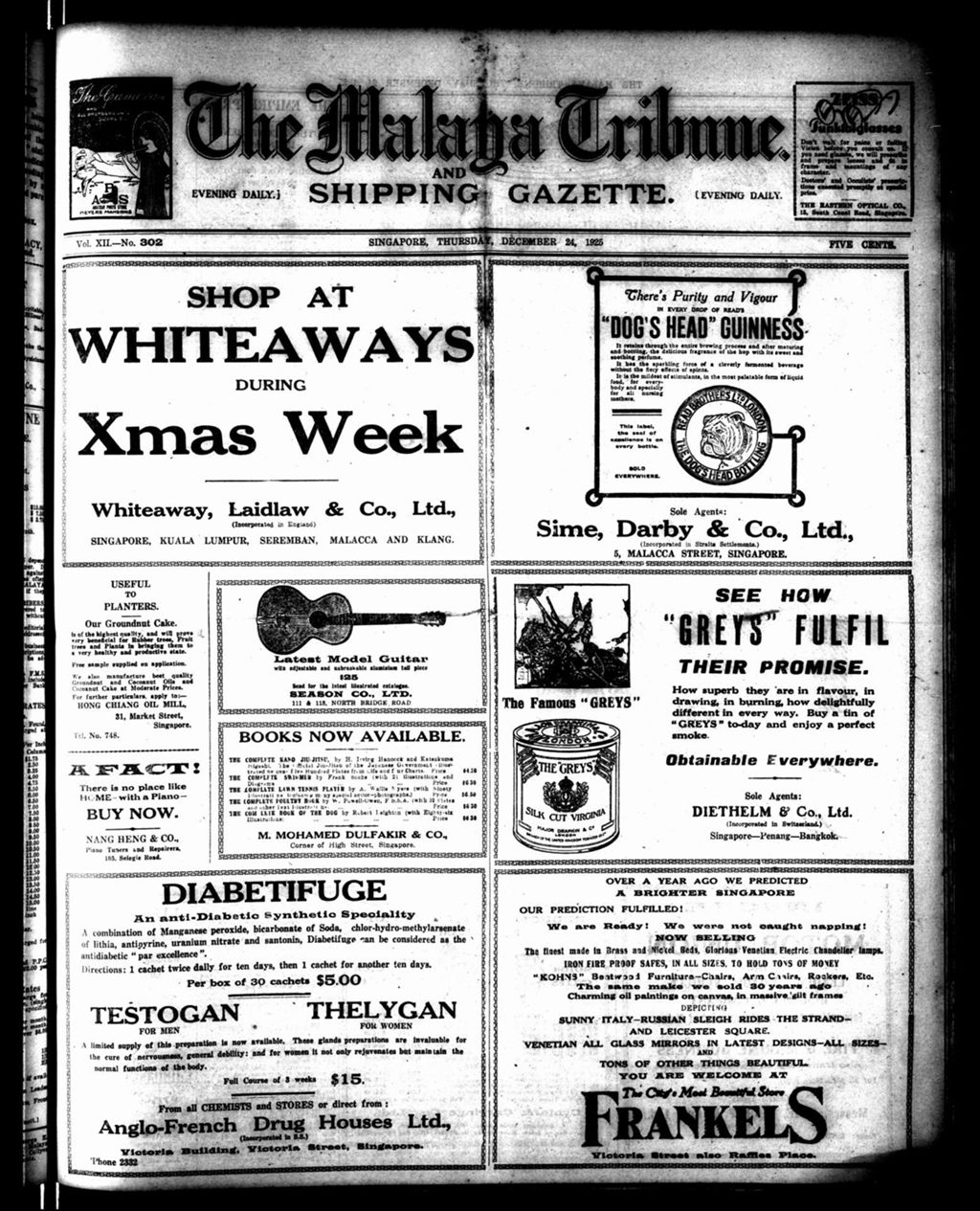 Miniature of Malaya Tribune 24 December 1925