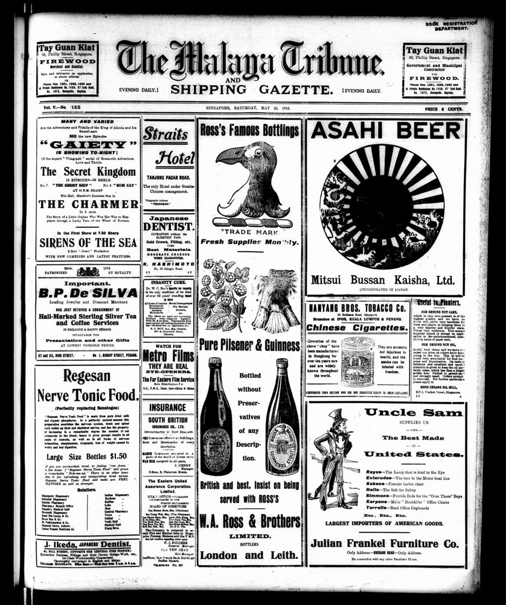 Miniature of Malaya Tribune 25 May 1918