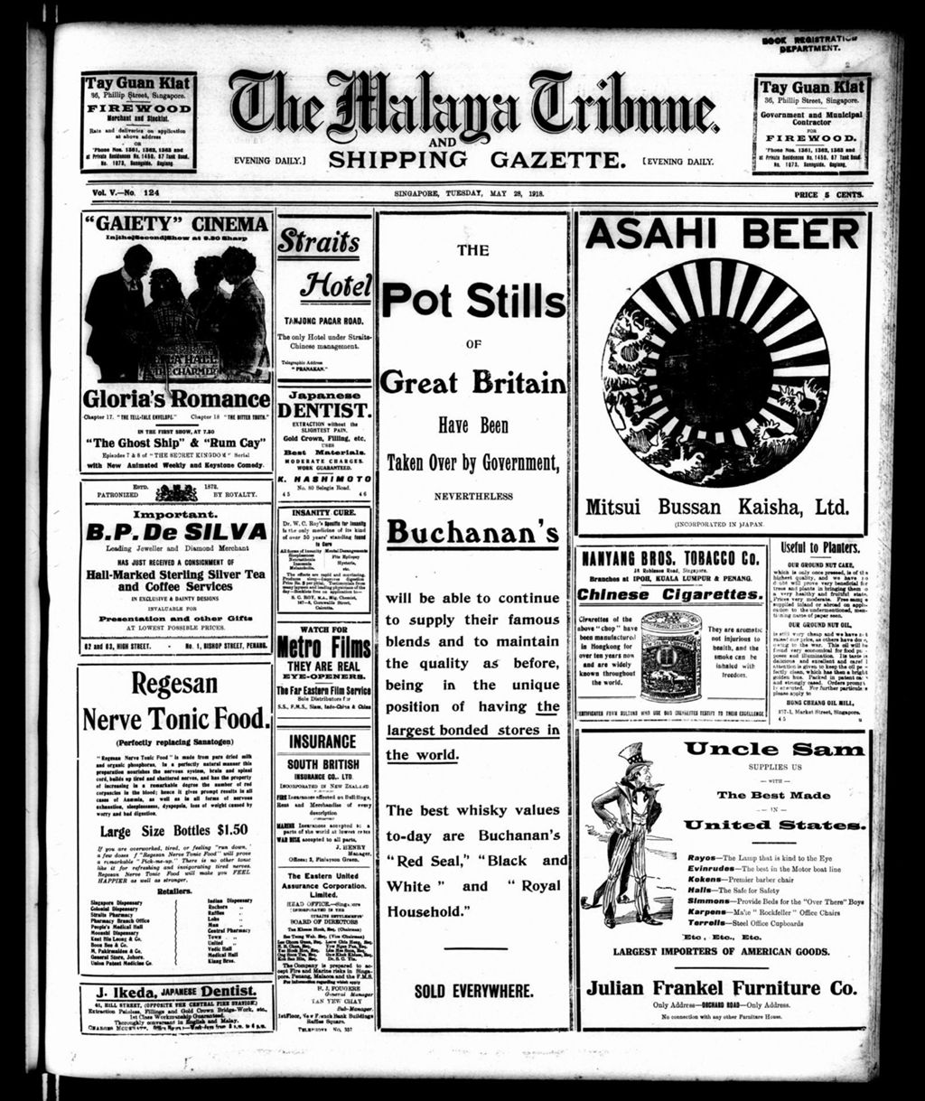 Miniature of Malaya Tribune 28 May 1918