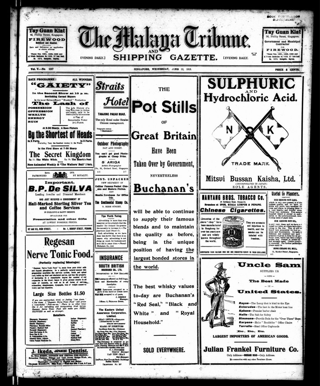 Miniature of Malaya Tribune 12 June 1918