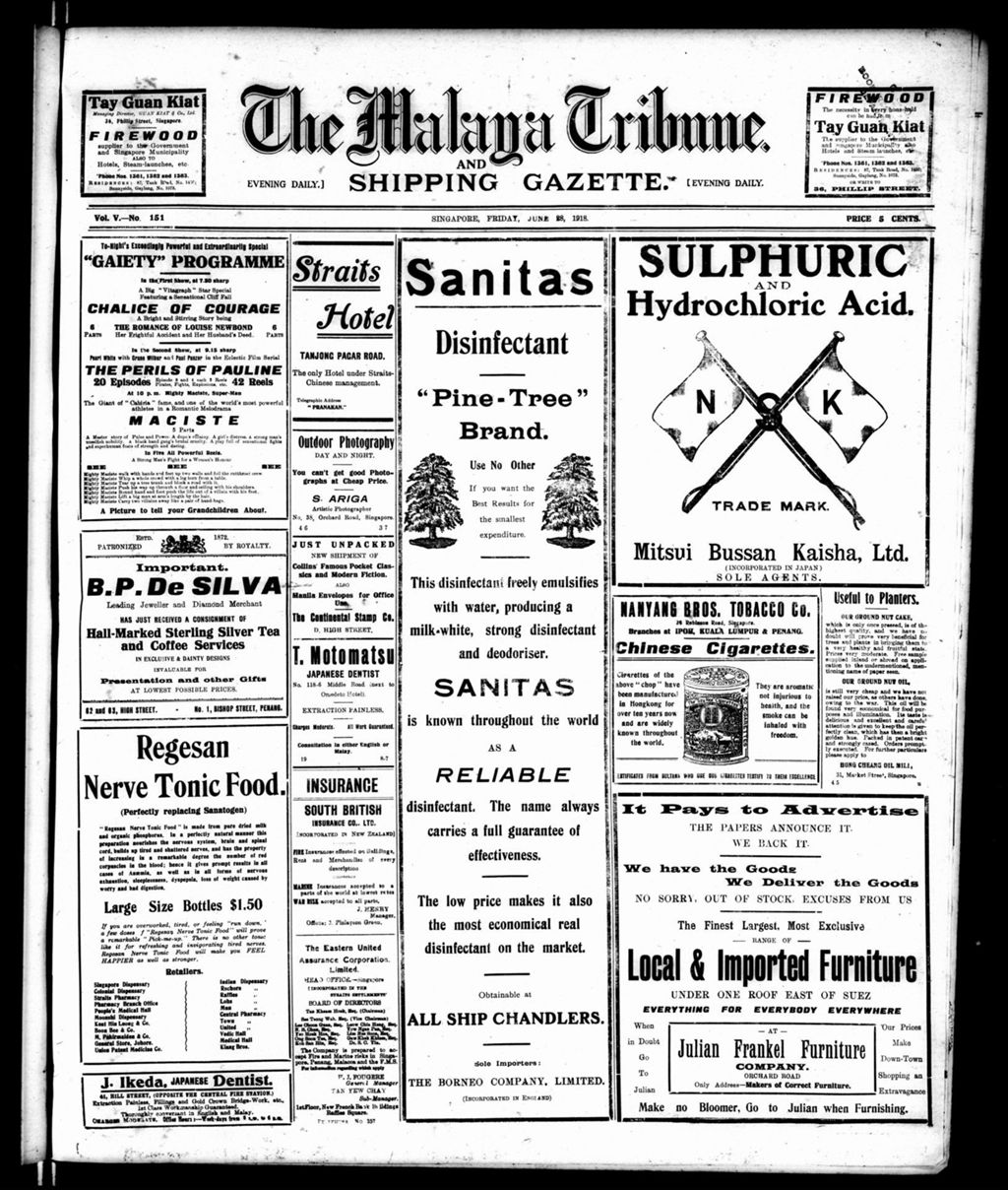 Miniature of Malaya Tribune 28 June 1918