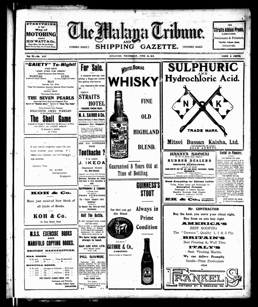 Miniature of Malaya Tribune 25 June 1919