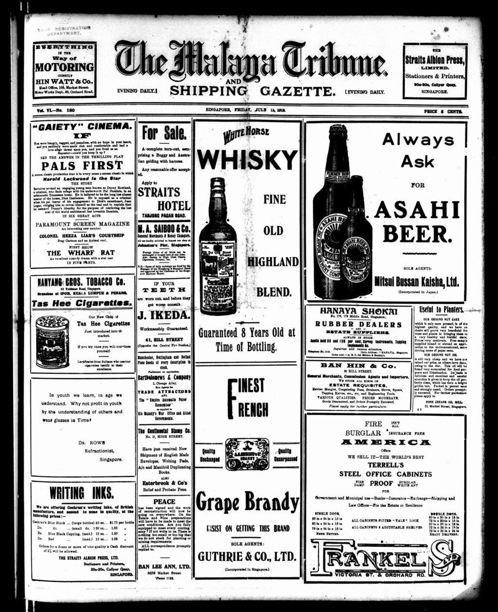 Miniature of Malaya Tribune 11 July 1919