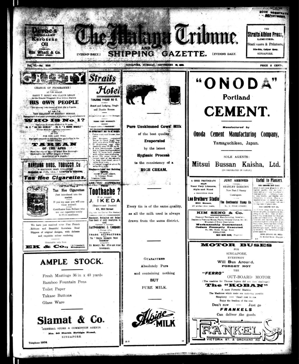 Miniature of Malaya Tribune 30 September 1919