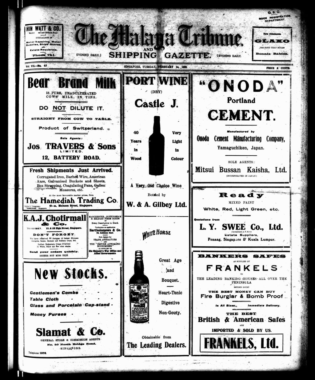 Miniature of Malaya Tribune 24 February 1920