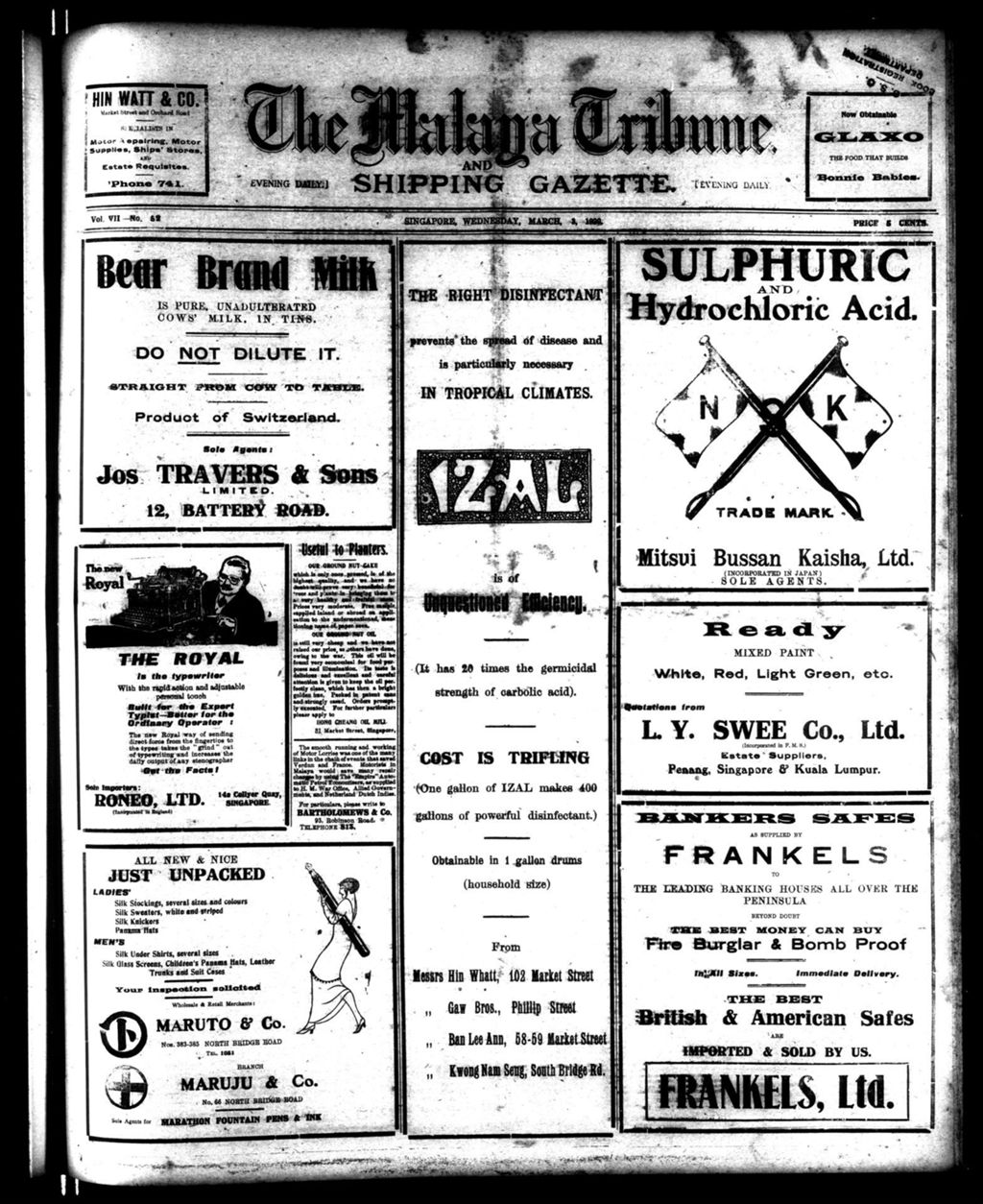 Miniature of Malaya Tribune 03 March 1920