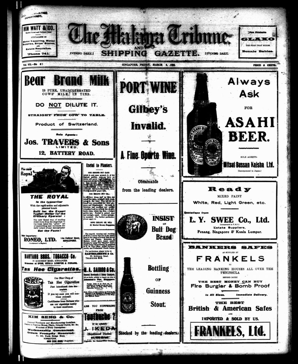 Miniature of Malaya Tribune 05 March 1920