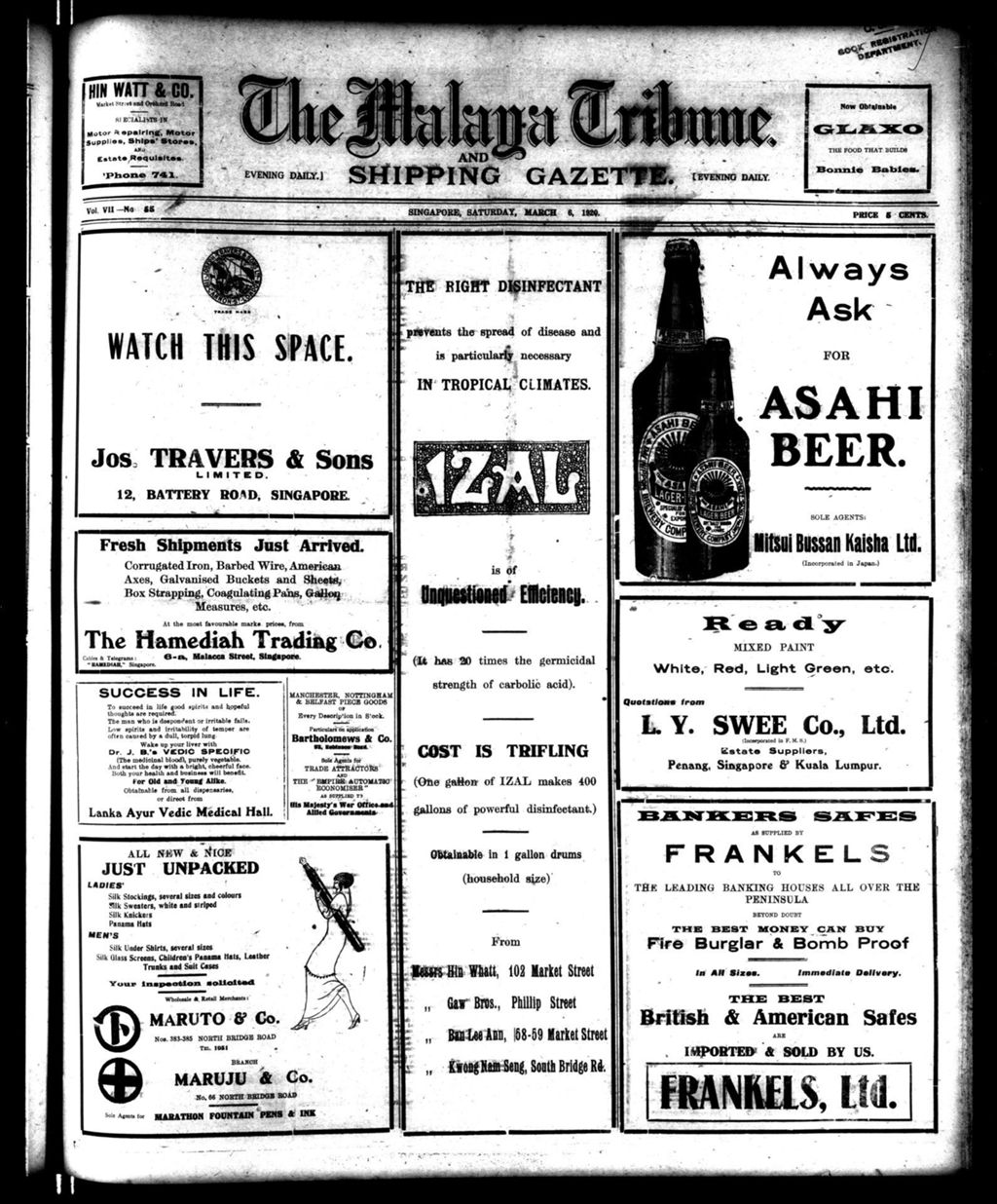 Miniature of Malaya Tribune 06 March 1920