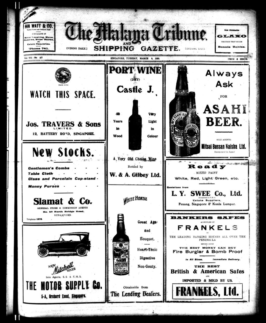 Miniature of Malaya Tribune 09 March 1920