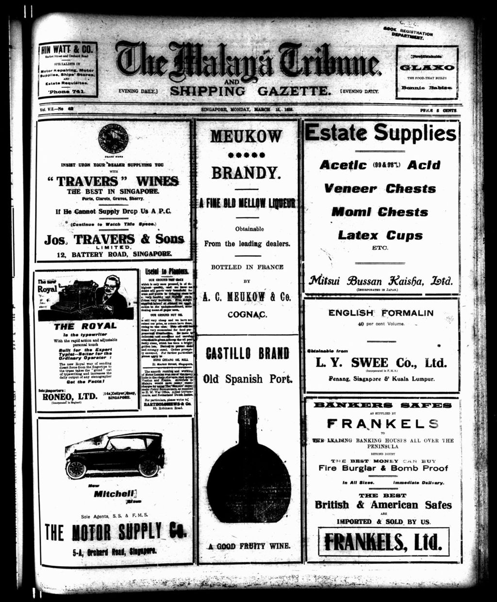 Miniature of Malaya Tribune 15 March 1920